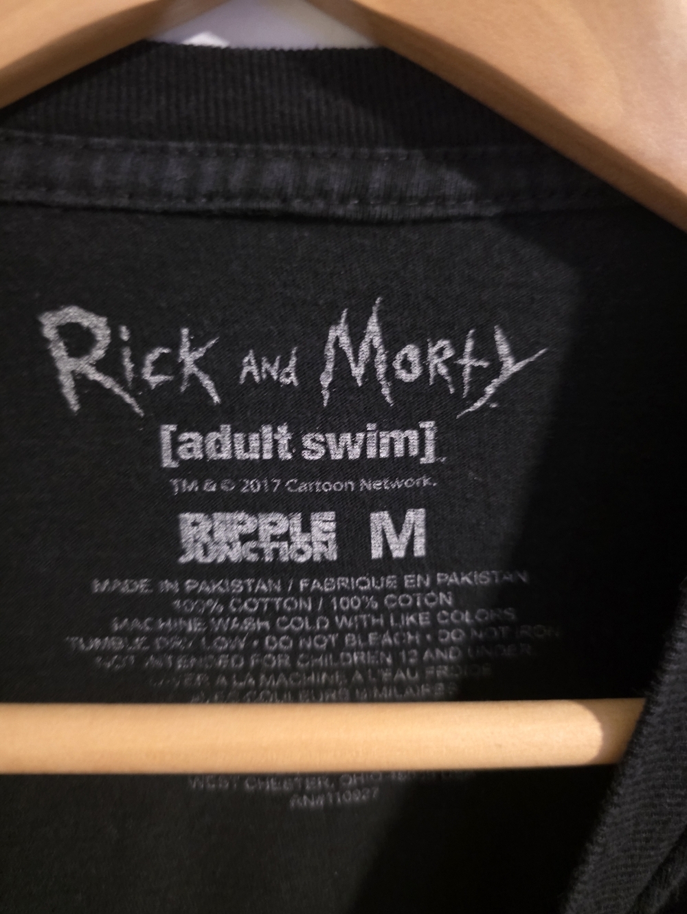 Rick and Morty Portal Graphic T-Shirt Black Size M Adult Swim Cartoon Tee - Picture 7 of 9